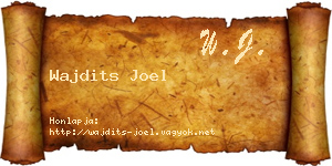 Wajdits Joel névjegykártya